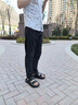 利達(dá)妮（TZLDN）開車涼鞋男士2025新款夏季防滑防臭踩屎感軟底沙灘鞋戶外休閑拖鞋 沉穩(wěn)黑 40 -41【適合39-40碼】 曬單實拍圖