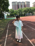 迪士尼（Disney）童鞋女童夏季涼鞋國風漢服鞋繡花鞋兒童斷腰皮鞋DP22525米白34碼 曬單實拍圖