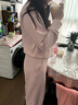 安踏遛彎套裝丨休閑立領(lǐng)運動(dòng)服女款夏季寬松慵懶風(fēng)針織開(kāi)衫闊腿褲外套 【春季新款-寬松版】剛柔粉-1 XL /女175 曬單實(shí)拍圖