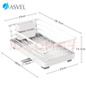 阿司倍鷺（ASVEL）廚房家用瀝水架 鐵質(zhì)防銹涂層置物架 碗筷子碟子水杯收納架 曬單實(shí)拍圖