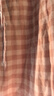 無(wú)印良品（MUJI）[自營(yíng)限定款]無(wú)側(cè)縫 雙層紗織睡衣 淺粉紅色格紋  S  曬單實(shí)拍圖
