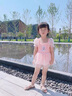 G.DUCKKIDS小黃鴨愛(ài)莎公主裙兒童游泳衣女童泳裝溫泉女寶寶沙灘夏天泳衣紗裙 粉色 90 cm 曬單實(shí)拍圖