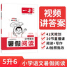 一本小學(xué)語文暑假閱讀五升六年級(jí) 2025小學(xué)5升6暑假銜接作業(yè)課外閱讀理解訓(xùn)練復(fù)習(xí)鞏固預(yù)習(xí)提優(yōu)天天練 曬單實(shí)拍圖