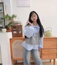 女童春裝套裝2025新款兒童時(shí)髦春秋女孩洋氣襯衫馬甲牛仔褲三件套 三件套【襯衫+馬甲+褲子】 150 曬單實(shí)拍圖