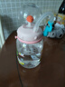 comobebe兒童水杯大容量鯨魚噴水杯寶寶吸管杯一兩歲以上幼兒園家用喝水杯 曬單實拍圖