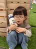 慕馨（moosen）兒童保溫杯指紋6-12歲上學(xué)專用幼兒園水壺小學(xué)生吸管水杯子 550ml-藍(lán)白色【指紋解鎖】 曬單實(shí)拍圖
