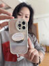 WEZHO2025年新款仙女自帶化妝鏡適用蘋(píng)果14promax手機殼鏡子支架iPhone14繪畫(huà) 古董白[名畫(huà)夕陽(yáng)]硅膠化妝鏡支架 iPhone16ProMax 曬單實(shí)拍圖