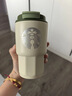 星巴克（Starbucks）星巴克杯子雙飲口保溫杯304不銹鋼便攜隨行喝水桌面杯咖啡杯 473毫升綠蓋女神款 曬單實(shí)拍圖