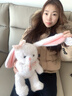 洽苒【德國品牌】毛絨玩具女孩大號陪睡玩偶嬰兒可愛兔子抱枕生日禮物 兔子 【小金貂絨面料 柔順舒適】 45厘米【全新品質(zhì)羽絨棉填充】 曬單實拍圖