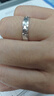 中國黃金（CHINA GOLD）足銀碎冰冰開口戒指男女一對(duì)戒情侶款情人節(jié)生日禮物送女友老婆 今/次日達(dá)-玫瑰禮盒+情侶對(duì)戒 曬單實(shí)拍圖