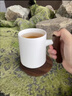 伊文大容量馬克杯陶瓷杯子家用情侶水杯對杯茶杯定制生日禮物咖啡杯 蒼山-馬克杯(棉白)+磁吸杯墊 曬單實拍圖
