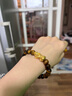 周大生【新年禮物】黃金貔貅男士手串金珠轉運珠手鏈虎眼石送男友禮物 單貔貅虎眼石10mm手串-【約2.4g】 曬單實(shí)拍圖