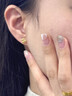 中國黃金CHINA GOLD18k四葉草耳釘女k金飾品時尚七夕情人節(jié)禮物送女友老婆生日實用 18k四葉草耳釘 曬單實拍圖