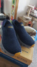 斯凱奇（Skechers）閃穿鞋休閑男鞋一腳蹬支撐緩震健步鞋舒適輕質耐磨運動鞋 海軍藍色/NVY 41 曬單實拍圖