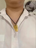 御友記民族風(fēng)觀音掛墜 男款復(fù)古無事牌觀音吊墜 金包銀祥云觀音項墜 包金1.4克 總重25克左右 40*24MM 曬單實拍圖