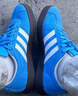 adidas「T頭鞋」STADT經(jīng)典時尚薄底運(yùn)動板鞋男女阿迪達(dá)斯三葉草   藍(lán)色/亮白/漢玉白   42 曬單實拍圖