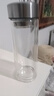 鋼化玻璃杯耐摔高溫硼硅雙層玻璃杯男士茶杯 原本銀蓋加厚底450毫升 曬單實(shí)拍圖