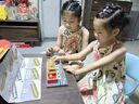 ASK JUNIOR女童暑假出游季兒童連衣裙25夏季純棉涂鴉吊帶公主裙海邊度假裙子 花色 130 曬單實(shí)拍圖