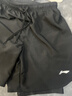 李寧（LI-NING）短褲女夏季薄款健身跑步運動(dòng)瑜伽訓練休閑寬松五分褲子 經(jīng)典黑·雙層內襯 寬松版 XL 曬單實(shí)拍圖