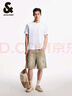 杰克·瓊斯（JACK&JONES） 夏季時(shí)尚潮直筒版型羅紋圓領(lǐng)字母裝飾上衣短袖T恤男裝225201072 曬單實(shí)拍圖