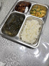韓笑餐盤不銹鋼316L分格盤子帶蓋食品級成人分餐盤食堂學生自助打飯盤 四格餐盤 【贈筷勺】 曬單實拍圖