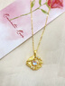 中國黃金（CHINA GOLD）藍(lán)桉與鳥S925銀項(xiàng)鏈女生新款銀飾吊墜七夕情人節(jié)禮物送女朋友老婆 足金藍(lán)桉鳥吊墜 約1.1g【贈純銀鏈】+品牌禮盒 曬單實(shí)拍圖