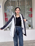 波司登2025新款沖鋒衣鵝絨服女短款三合一防風防水保暖外套B250331302 月光白/黑色|8050/8056|80MC M 165/88A 曬單實拍圖