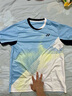 YONEX2025新款尤尼克斯羽毛球服短袖男女速干短袖運動上衣110165 男款 110165BCR 水晶藍 L 曬單實拍圖