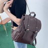 viney新款雙肩包女大容量初中高中生書(shū)包大學(xué)生大容量背包上班電腦包 棕色 戶(hù)外出游簡(jiǎn)約通勤高顏值旅行包 曬單實(shí)拍圖