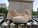 Jeep吉普男鞋夏季2025新款英倫風(fēng)透氣運動(dòng)板鞋男休閑高幫工裝馬丁靴男 沙色(皮鞋碼) 41 (255mm) 曬單實(shí)拍圖