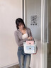 CHARLIE&KELLI女士包包背包女包2025新款雙肩包女撞色菱格背包校園學(xué)生鏈條書包 藍(lán)色【京倉配送 品牌禮袋】 曬單實(shí)拍圖