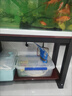 豪瑞森魚缸架子專用架魚缸底柜承重底座雙層魚缸架置物架魚缸支架放置柜 柚木色+黑架 長120寬40高70cm 曬單實拍圖