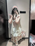 斐莉玥風(fēng)回小院原創(chuàng  )漢洋折衷明制漢服女交領(lǐng)短衫琵琶袖馬面裙洛麗塔套裝 粉色上衣+馬面裙(送披帛) S 曬單實(shí)拍圖
