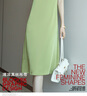 菲洛曼真絲打底吊帶裙中長(cháng)款連衣裙女夏季新款氣質(zhì)桑蠶絲背心 160款-果綠色 M[建議90-100斤] 曬單實(shí)拍圖