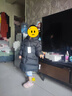 保姆鵝  兒童羽絨服寶寶中長款護臉加厚鴨絨外套防風保暖童裝冬裝 炭黑 130 曬單實拍圖