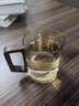 Luxury Flowers百家姓定制玻璃杯刻字茶樓棋盤(pán)室耐高溫泡茶帶把手防燙辦公室水杯 琥珀胡桃木把【定制logo 聯(lián)系客服 無(wú)規格 曬單實(shí)拍圖
