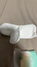 全棉時代兒童襪子7A抗菌嬰幼兒寶寶純棉中筒襪 咖藍白 14-16cm 曬單實拍圖