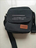 戰舵男士斜挎包耐用帆布包單肩韓版潮休閑男包商務(wù)包包挎包戶(hù)外出差包 黑色 曬單實(shí)拍圖