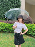 皓梵潔透明雨傘透明傘長(zhǎng)柄男女網(wǎng)紅拍照白色晴雨傘簡(jiǎn)約純色塑料兒童成人 1把裝【升級(jí)加固】 曬單實(shí)拍圖