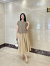 ZHR拖鞋女外穿夏季新品坡跟增高細(xì)帶水鉆涼鞋女氣質(zhì)女鞋 AY257杏色37 曬單實(shí)拍圖