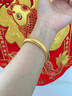 BUKKEHAVE金包銀蓮花心經(jīng)手鐲實心手鐲男女泥鰍背手鐲手環(huán)送女友生日禮物 8mm磨砂心經(jīng)【圈口56】【包金約1 (備) 曬單實拍圖