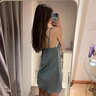 雅鹿冰絲性感吊帶睡裙帶胸墊2025夏純欲風(fēng)真·絲感家居服 酒紅色+胸墊 XL 建議115-130斤 曬單實(shí)拍圖