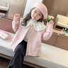 G.DUCK KIDS小黃鴨童裝女童外套春秋2025新款洋氣兒童衣服時尚翻領(lǐng)桃心夾克秋 粉色 90 建議1~2歲（80-90cm） 曬單實拍圖