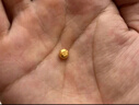 粵鑫金新年禮物黃金豆豆AU9999足金實心元寶大米愛心形花生星星送老婆 金豆1g無證書 曬單實拍圖