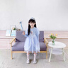 G.DUCKKIDS小黃鴨愛(ài)莎公主裙女童連衣裙秋裝2025新款兒童艾莎裙子女寶寶紗裙 藍色 110 建議4~5歲【100-110cm】cm 曬單實(shí)拍圖