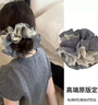清晨的星星韓系格子蕾絲花邊大腸發(fā)圈女ins風(fēng)頭花超大發(fā)繩扎頭發(fā)橡皮筋頭繩 黑格蕾絲發(fā)圈 曬單實(shí)拍圖