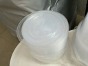 特美居（temeiju）一次性飯盒圓形透明餐盒加厚帶蓋野餐打包盒水果便當(dāng)盒50套1000型 曬單實(shí)拍圖
