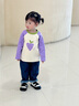 幼歌（YOUGE）嬰幼兒2025秋季新款純棉柔軟寬松舒適時尚休閑牛仔褲潮 牛仔藍(lán)（66-90兩用襠） 90 cm 曬單實拍圖
