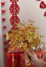 駱易家金色手捧花新款中式結婚新娘秀禾服權杖送閨蜜新婚禮物團扇喜扇子 手捧花--鎏金之喜 【成品+亞克力禮盒+禮袋】 無(wú)規格 曬單實(shí)拍圖
