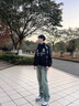 迪伽達(dá)美式高街cleanfit復(fù)古藍(lán)牛仔褲男春秋季直筒修身vibe褲子高腰微喇 GY-3026藍(lán)色 XL 曬單實(shí)拍圖